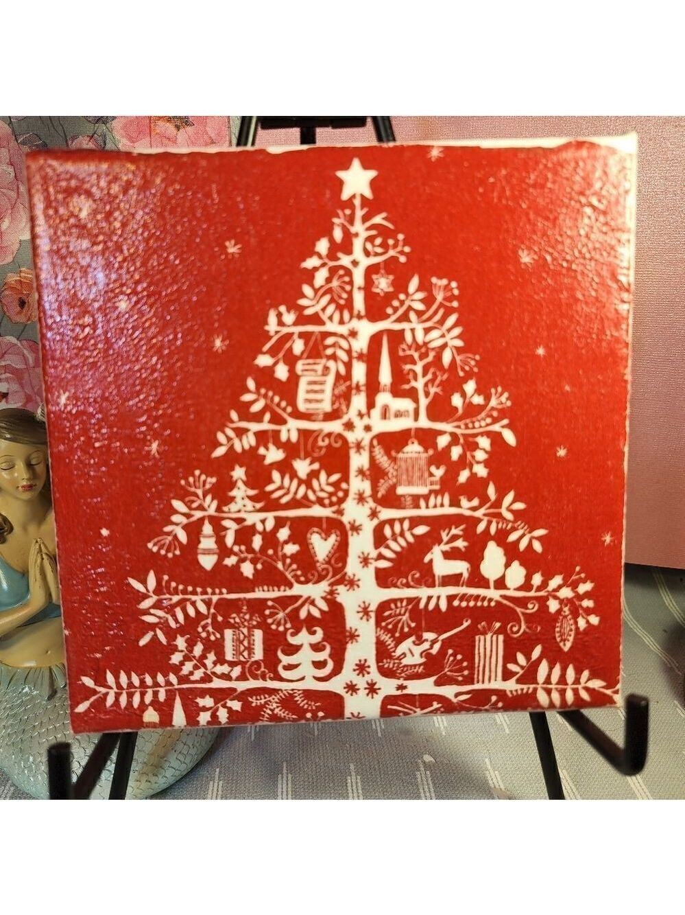 DECOUPAGE CANVAS PRINTS CHRISTMAS TREE 🎄